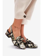 Kožené Lodičky S A Mašlí Černé model 21694748 - Maciejka