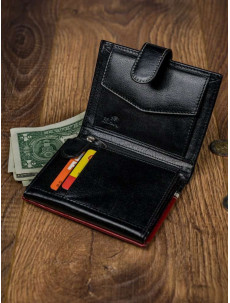 Pánské peněženky 326L RBA D BLACK RED černá