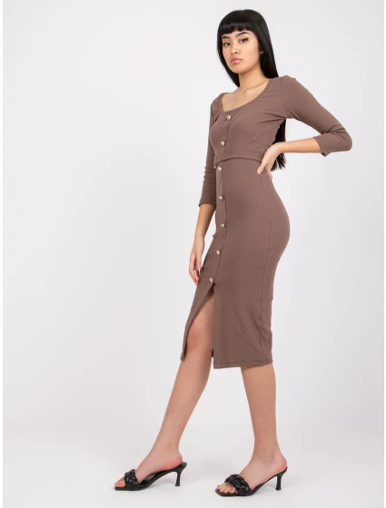 Šaty RV SK 7523.91 hnědé Šaty RV SK 7523.91 hnědé