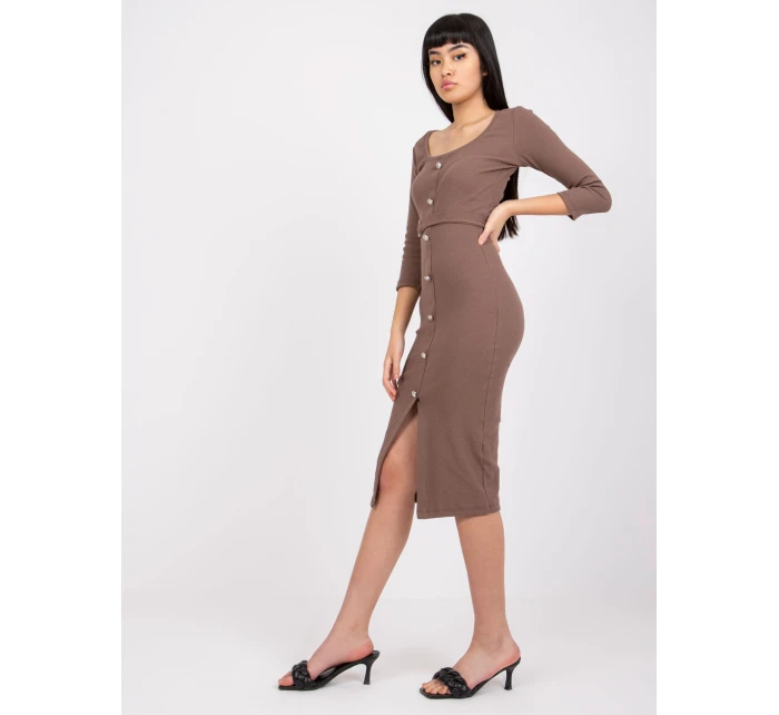 Šaty RV SK 7523.91 hnědé Šaty RV SK 7523.91 hnědé