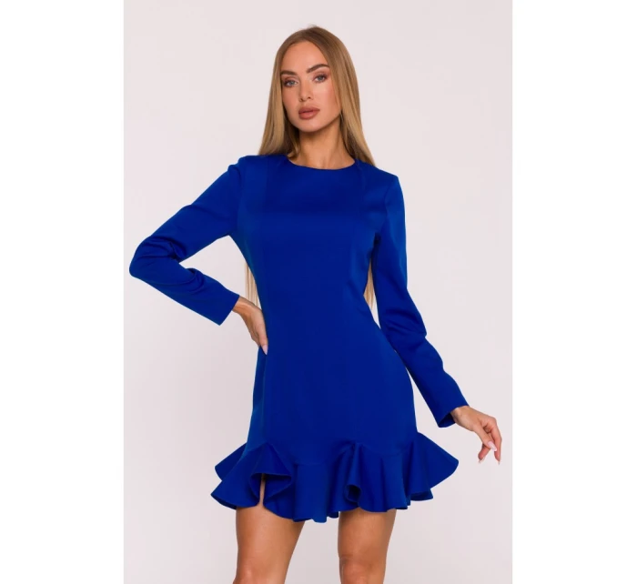 model 21296141 Šaty s volánkovým lemem královská modř - Moe model 21296141 Šaty s volánkovým lemem královská modř - Moe