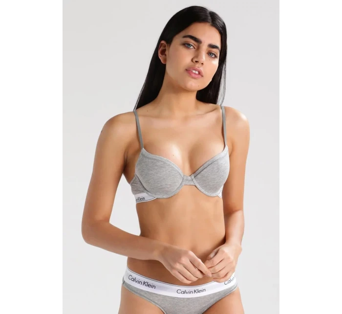 Podprsenka s kosticí F3784E- 020 šedá - Calvin Klein