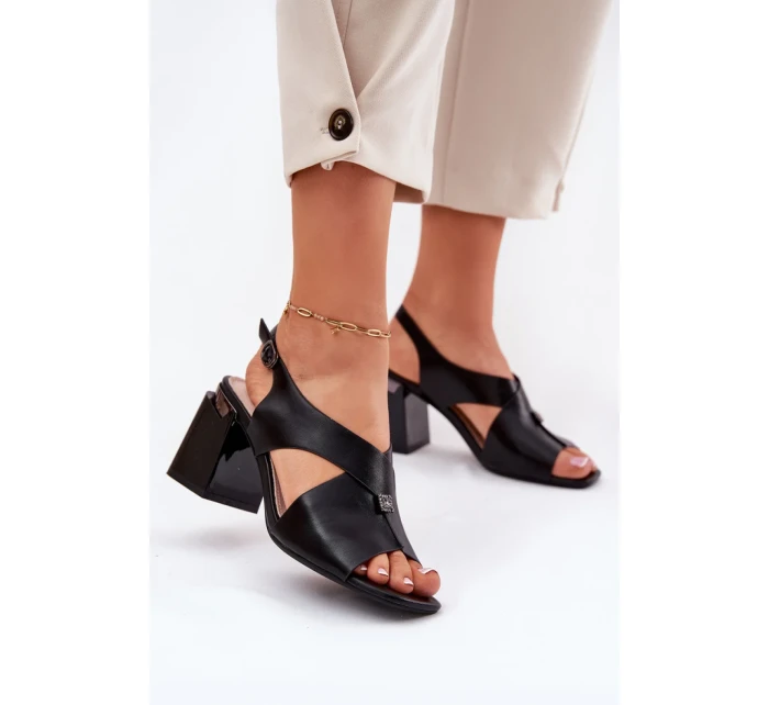 Sandály na podpatku model 212828 Step in style Sandály na podpatku model 212828 Step in style