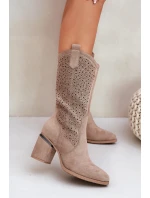 Ažurové kozačky  model 218494 Step in style