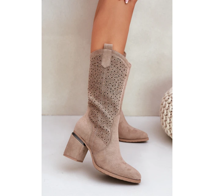 Ažurové kozačky  model 218494 Step in style