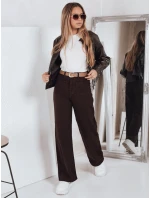 Džíny se širokými nohavicemi hnědé FashionStreet UY2842