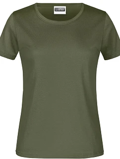 JN Dámské tričko z těžké bavlny 02.0 olive model 22437113 - Daiber