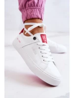 Kožené tenisky Big Star JJ274212 bílé a červené Kožené tenisky Big Star JJ274212 bílé a červené