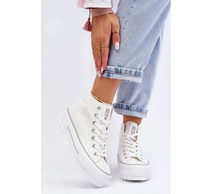 Látkové tenisky na platformě Big Star Bílá model 21610375 - Big Star Shoes