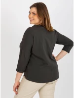 Dámská halenka RV BZ 8484.15P tmavá khaki - FPrice