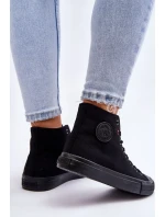 Dámské klasické vysoké tenisky Big Star T274033 Černé Dámské klasické vysoké tenisky Big Star T274033 Černé