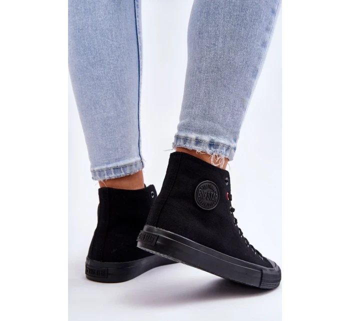 Dámské klasické vysoké tenisky Big Star T274033 Černé Dámské klasické vysoké tenisky Big Star T274033 Černé