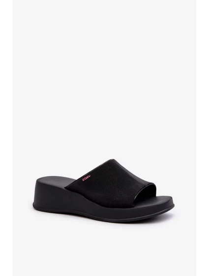 Dámské pantofle na klínku ZAXY Černá Dámské pantofle na klínku ZAXY Černá