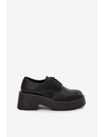 Dámské polobotky s připínacím doplňkem z eko kůže Laurea – černé