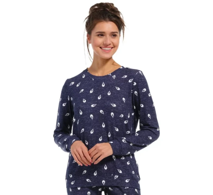 Dámské pyžamo 21232-438-2 tm. modré se vzorem - Rebelle