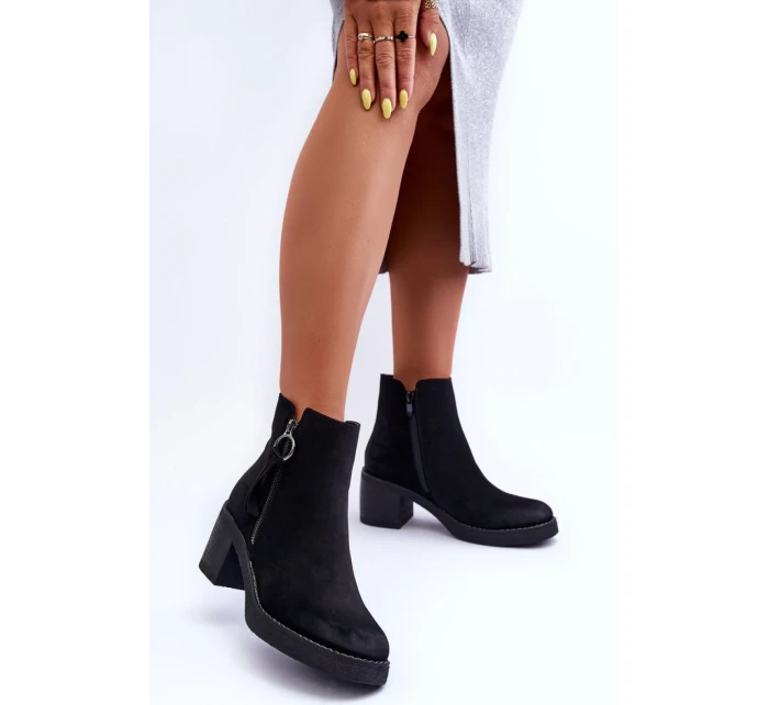 Boty na podpatku model 185446 Step in style Boty na podpatku model 185446 Step in style