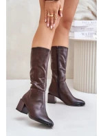 Kozačky na podpatku model 202037 Step in style Kozačky na podpatku model 202037 Step in style