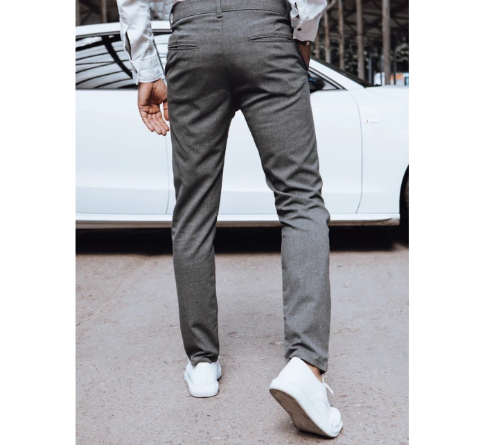 Pánské tmavě šedé kalhoty FashionStreet chinos UX4388