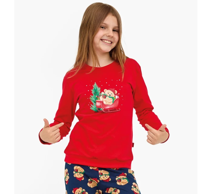 Cornette Young Girl pyžamo 592/186 Teddy length/r Christmas 134-164 Cornette Young Girl pyžamo 592/186 Teddy length/r Christmas 134-164