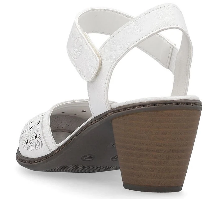 Kožené pohodlné sandály W model 22066508 white - Rieker