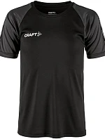 Craft Teamwear Squad Go Contrast Jersey Jr Dětské kontrastní sportovní tričko 82.2727 black/granite