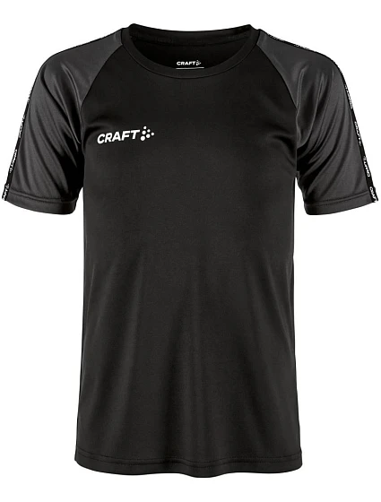 Craft Teamwear Squad Go Contrast Jersey Jr Dětské kontrastní sportovní tričko 82.2727 black/granite Craft Teamwear Squad Go Contrast Jersey Jr Dětské kontrastní sportovní tričko 82.2727 black/granite