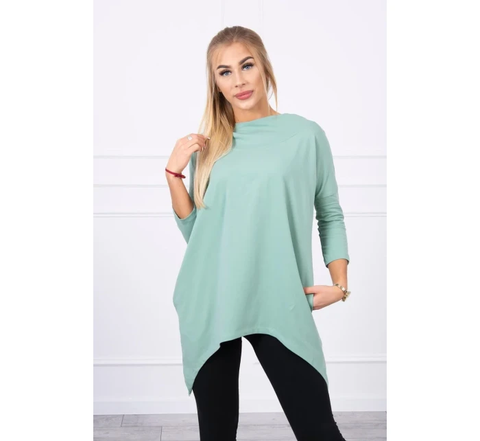 Mikina s potiskem kola tmavě mátová