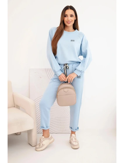 Dámská souprava z viskózy s mikinou a kalhotami modrý Dámská souprava z viskózy s mikinou a kalhotami modrý