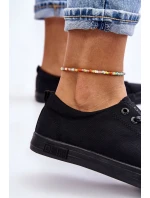 Dámské hladké nízké tenisky Big Star model 21608603 Černá - Big Star Shoes Dámské hladké nízké tenisky Big Star model 21608603 Černá - Big Star Shoes