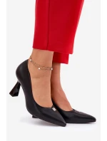 Elegantní lodičky na se  černé model 21692769 - VINCEZA