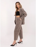 Spodnie IT SP model 22016612 ciemny bezowy - FPrice Spodnie IT SP model 22016612 ciemny bezowy - FPrice