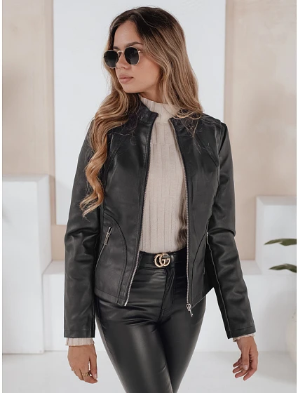 Dámská kožená bunda model 22159041 černá - FashionStreet