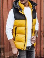 Pánská prošívaná žlutá vesta Dstreet TX4171