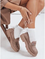 Dámské semišové béžové mokasíny Dstreet model 21992448 - FashionStreet Dámské semišové béžové mokasíny Dstreet model 21992448 - FashionStreet