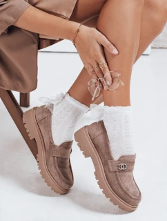 Dámské semišové béžové mokasíny Dstreet model 21992448 - FashionStreet