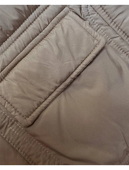 Béžová péřová dámská vesta model 18851555 - S'WEST