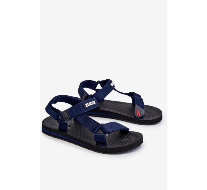 Pánské sandály na suchý zip Big Star model 21609131 Námořnická modrá - Big Star Shoes Pánské sandály na suchý zip Big Star model 21609131 Námořnická modrá - Big Star Shoes