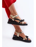 Dámské Sandály S Mašlí D&A model 21660371 Zlaté - S.Barski