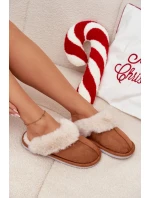 Dámské pantofle s kožíškem Camel model 21772648 - Boto Dámské pantofle s kožíškem Camel model 21772648 - Boto