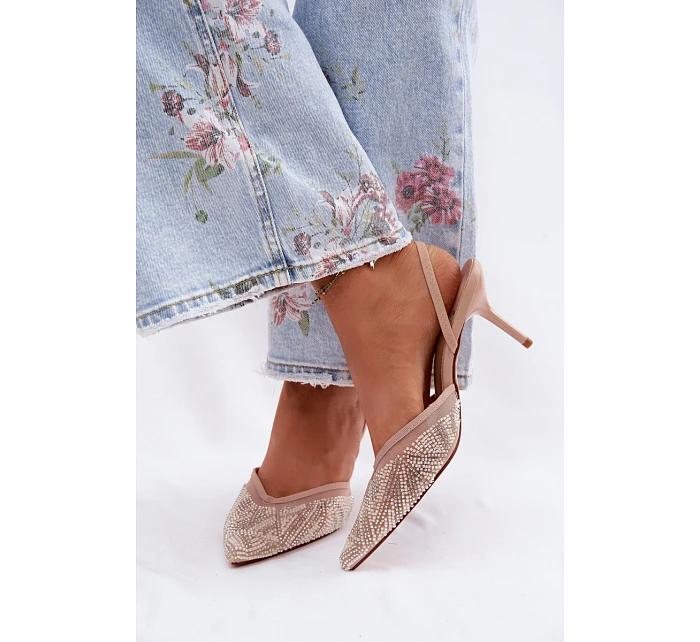 Ozdobené sandály s na Béžové model 22111300 - Boto
