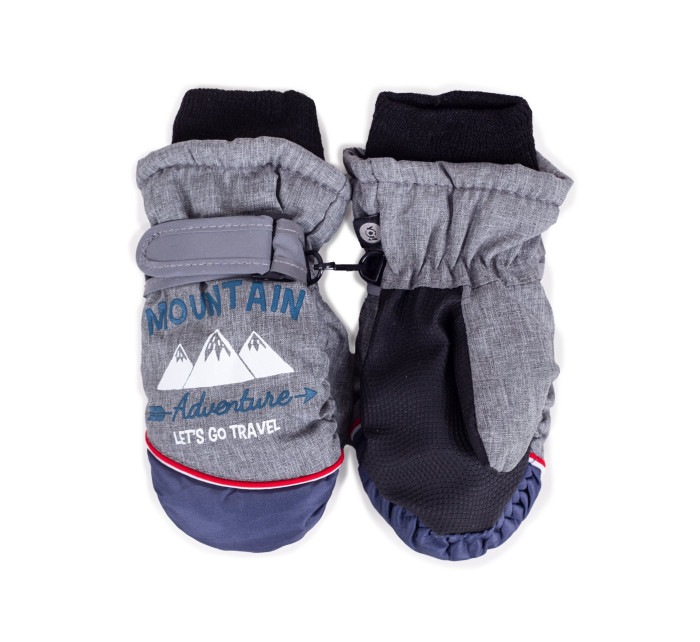 Yoclub Dětské zimní lyžařské rukavice REN-0228C-A110 Grey