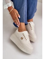 Tenisky Sportovní Boty Dámské Zateplené Na Masivní Podešvi Béžové Verissha Tenisky Sportovní Boty Dámské Zateplené Na Masivní Podešvi Béžové Verissha