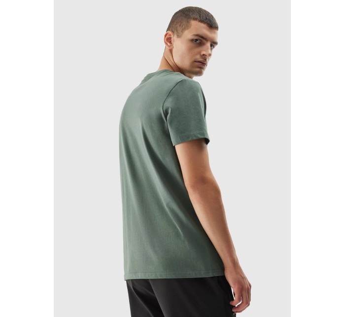 Pánské bavlněné tričko 4FAW23TTSHM0872-44S zelené - 4F