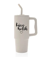 KÁVOHOLIK - béžový cestovní termohrnek 900 ml