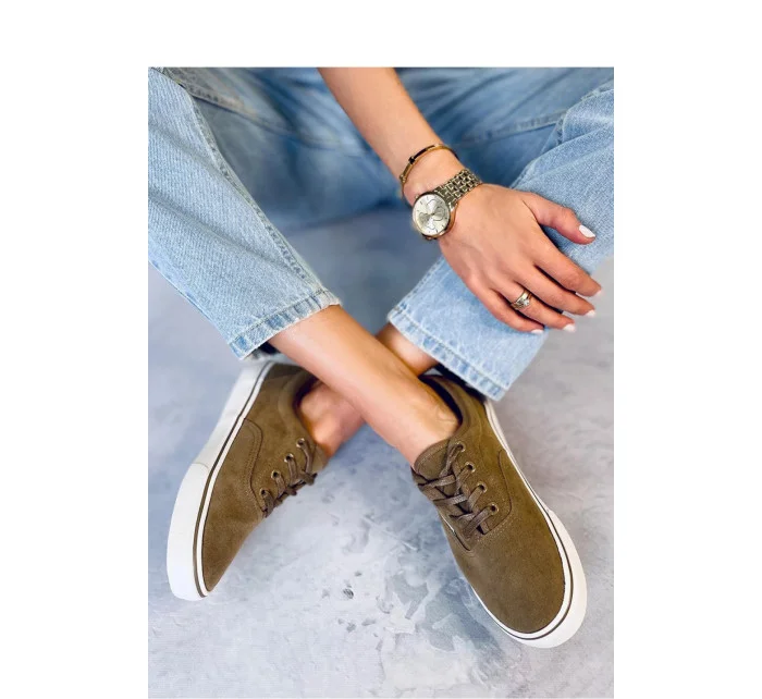 Dámské tenisky model 177644 hnědé - Inello Dámské tenisky model 177644 hnědé - Inello