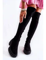 Dámské vysoké kozačky model 19147439 Černá - SEASTAR Dámské vysoké kozačky model 19147439 Černá - SEASTAR
