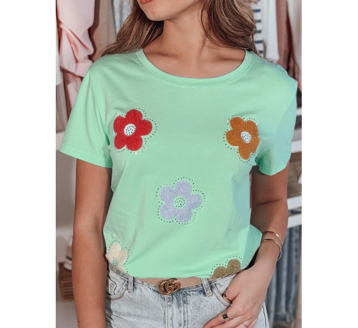 Dámské květinové tričko DAISYLA mint FashionStreet RY2743