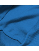 Světle modrá dámská tepláková mikina se stahovacími lemy (W01-16)