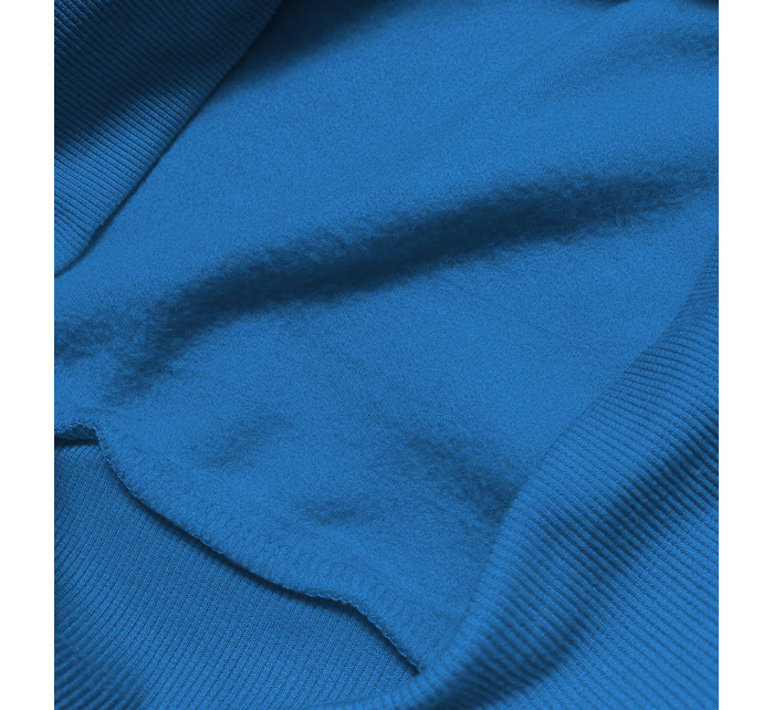 Světle modrá dámská tepláková mikina se stahovacími lemy (W01-16)