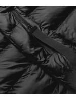 Černá dámská bunda s kapucí pro přechodné období (5M786-392)